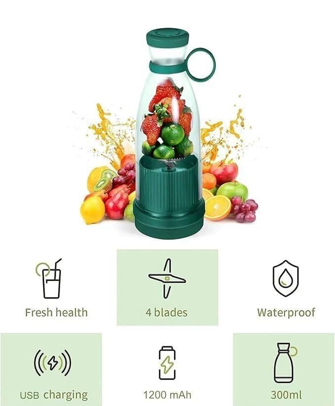 Portable USB Rechargeable Juicer Bottle – Fresh Juice Anywhere