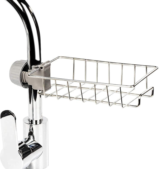 Kitchen Sink Organizer with Hidden Hook – Sponge & Dish Soap Holder