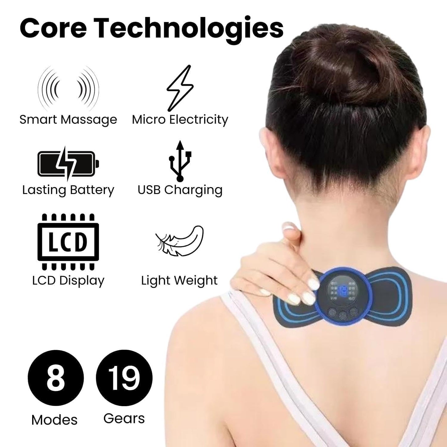 Portable Butterfly Body Massager – Mini Muscle Relaxer
